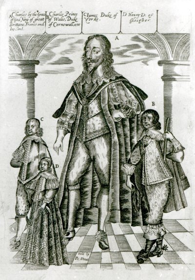 Charles I with His Children by English School
